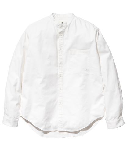 Organic Cotton Poplin Stand Collar Shirt